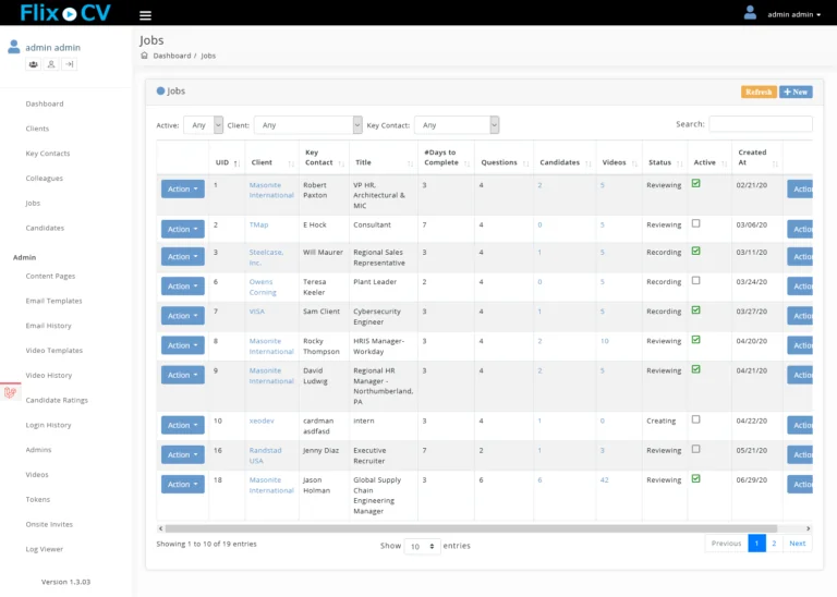 Flix CV Web Application