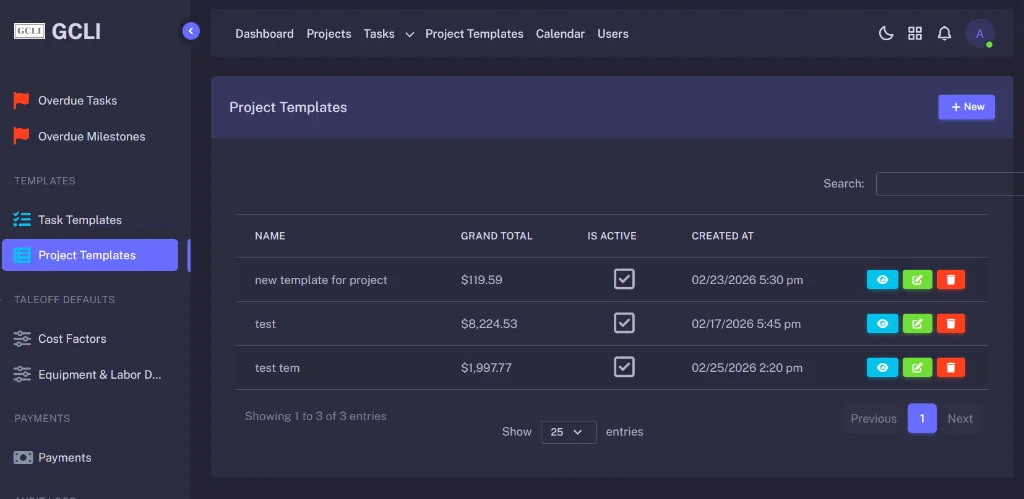 GCLI Project Templates