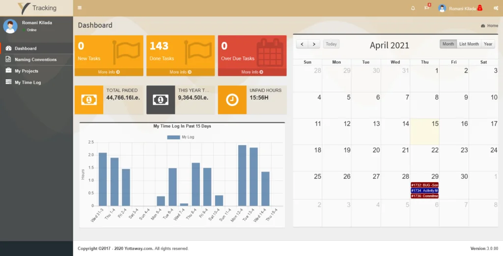 YottaWay Tracking Tool